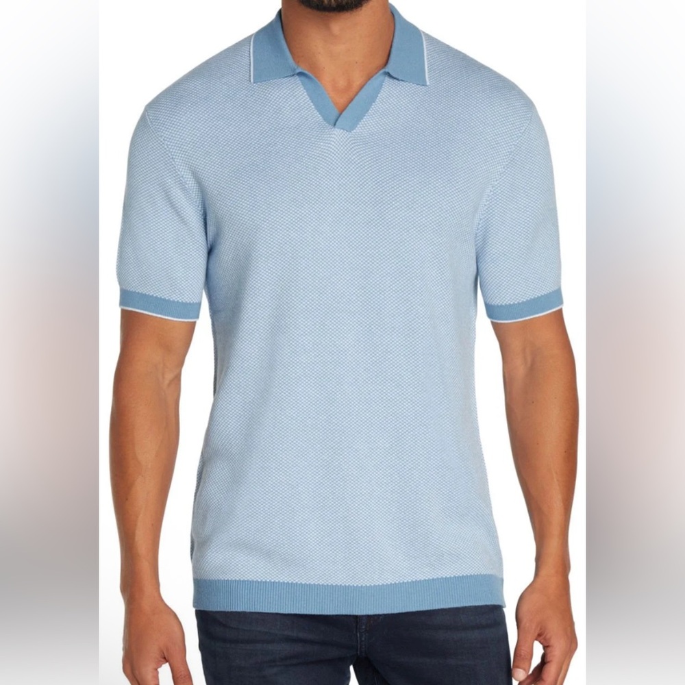 Express Light Blue V-Neck Sweater